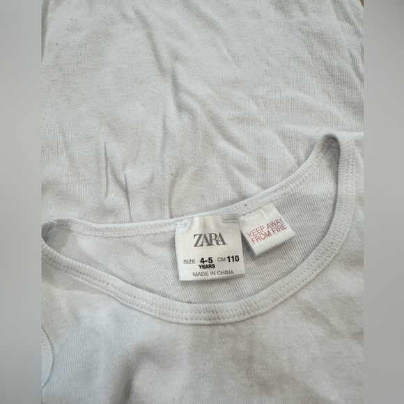 Bundle 8 toddler boys Zara white tee undershirts tops long sleeve - Picture 10 of 13